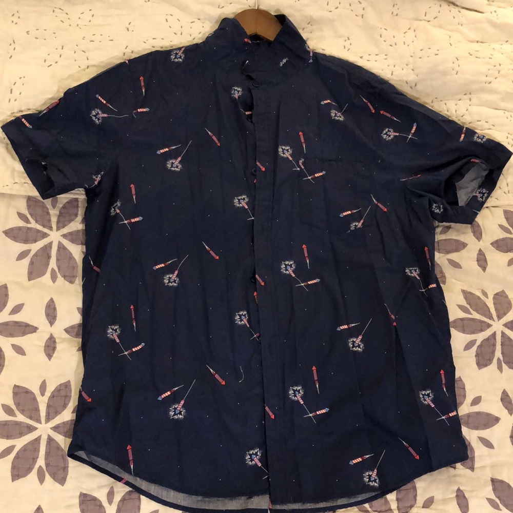 Public Opinion Short Sleeve Button Up